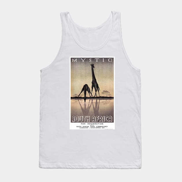 Vintage Travel Poster Mystic South Africa Tank Top by vintagetreasure